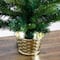 2ft. Pre-Lit Artificial Classic Christmas Tree with 35 Warm White LED Lights in Gold Decorative Planter